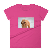 Load image into Gallery viewer, Women&#39;s short sleeve Poodle Puppy Tshirt