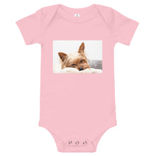 Load image into Gallery viewer, Sleeping Yorkshire Terrier Infant Onesie Bodysuit