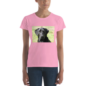 Women's short sleeve Outdoor Black Labrador Tshirt