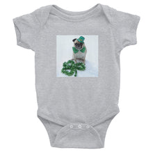 Load image into Gallery viewer, Infant St. Patrick&#39;s Day Onesie Pug Bodysuit