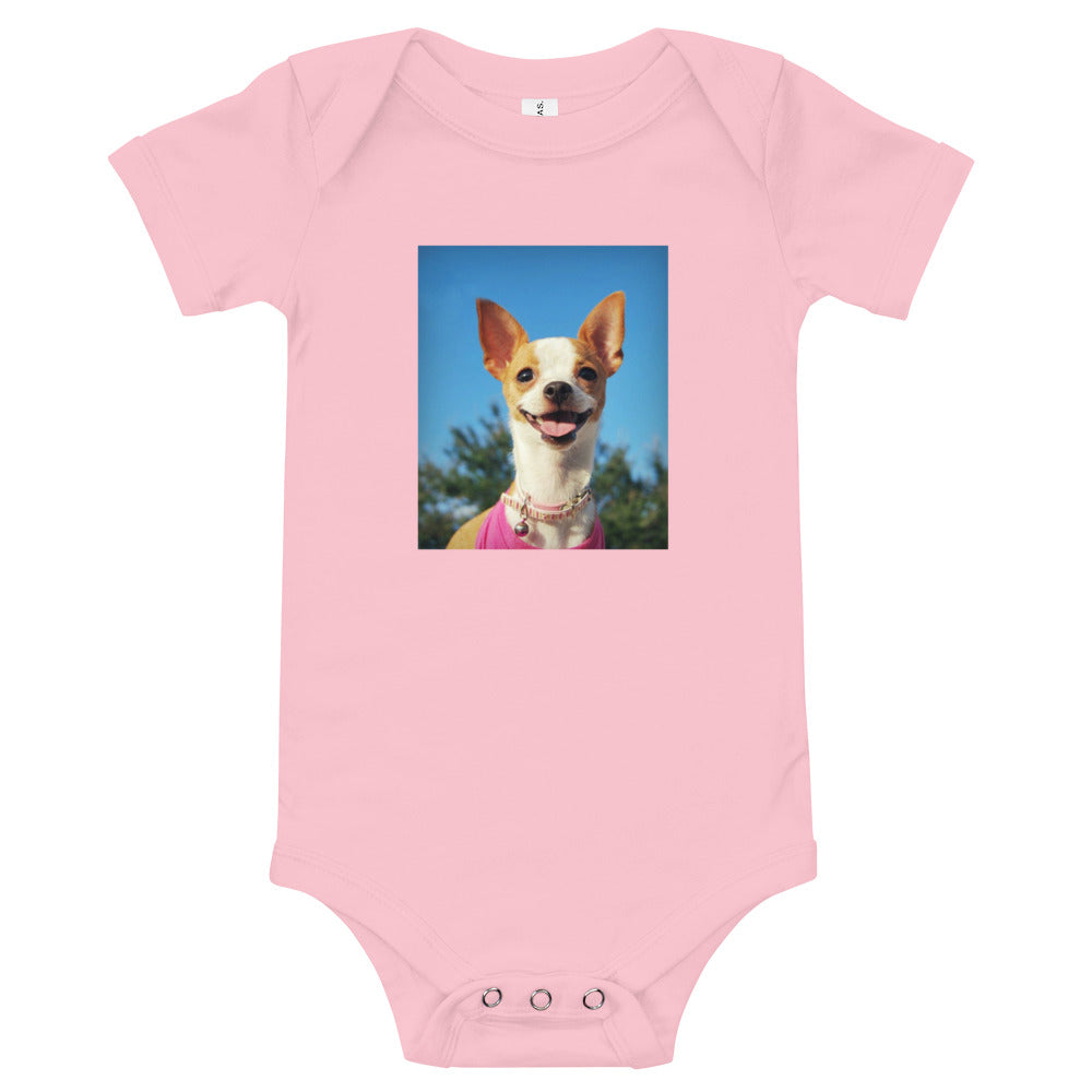Infant Pixie Pink Chihuahua Onesie Bodysuit