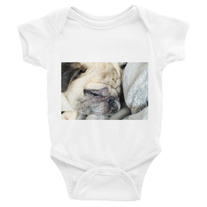 Infant Sleeping Pug Onesie Bodysuit