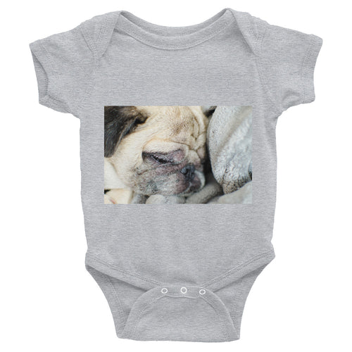 Infant Sleeping Pug Onesie Bodysuit