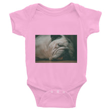Load image into Gallery viewer, Infant Sleeping Bulldog Onesie Bodysuit