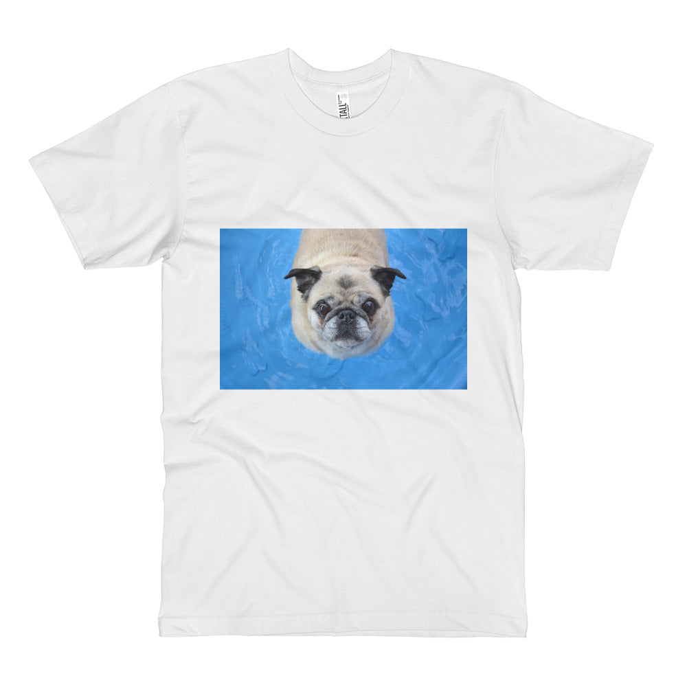 Unisex Pool Pug Jersey Tall Tshirt