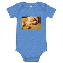 Load image into Gallery viewer, Sleeping Bulldog Puppy Infant Onesie Bodysuit